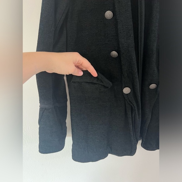 Free People Black Double-Breasted Blazer - Picture 6 of 13